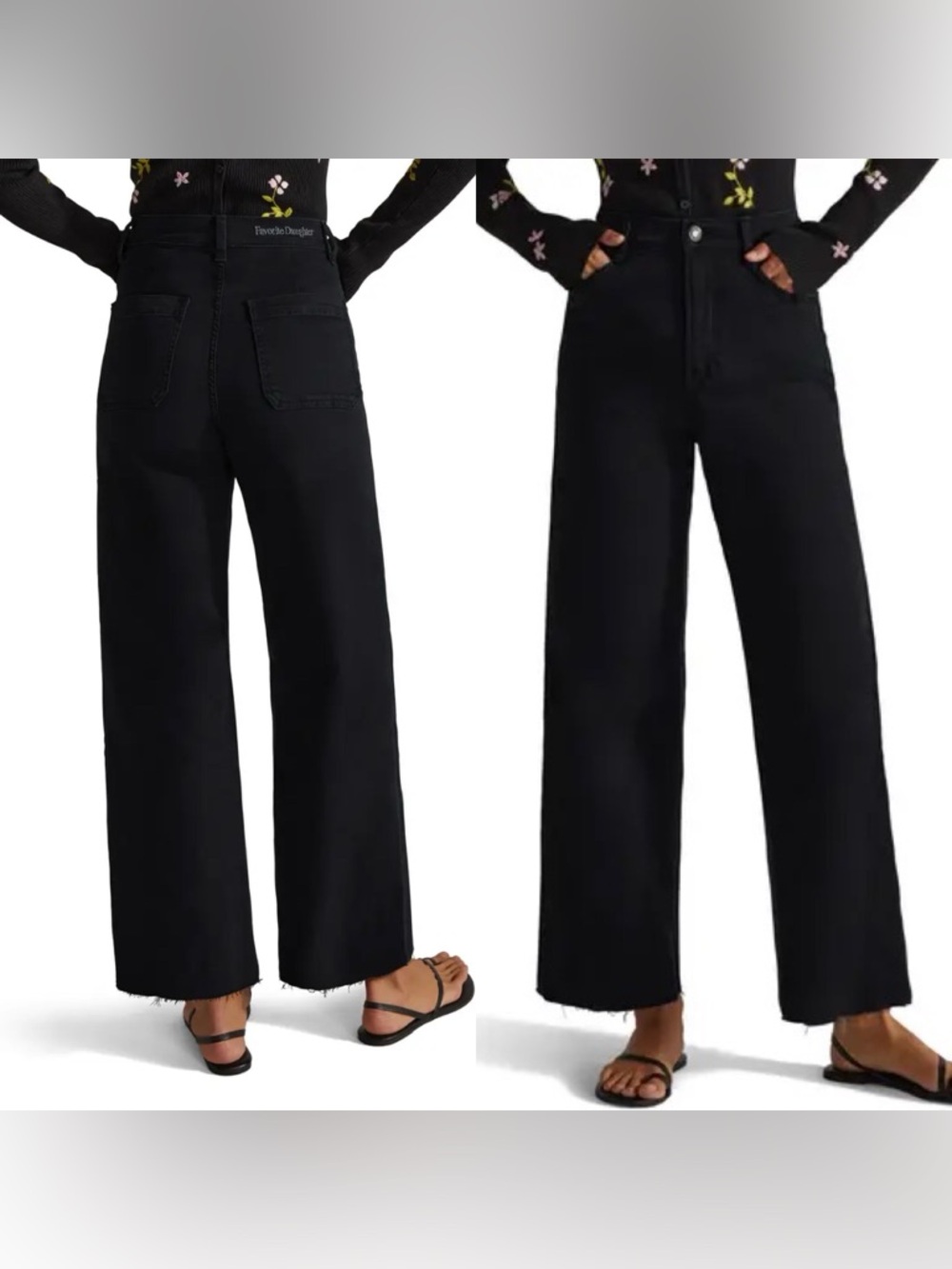 Favorite Daughter Mischa Crop wide leg jeans